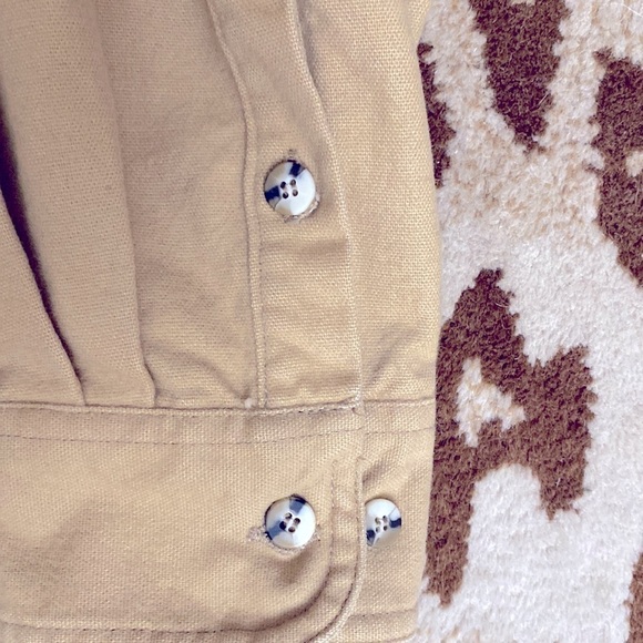 Moose Creek Mens XXL Flannel shirt Long sleeve Tan Cabincore Hunting warm winter - Picture 5 of 8